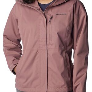 Columbia Women's Mauve Hikebound II Rain  Jacket - Waterproof Hooded Coat